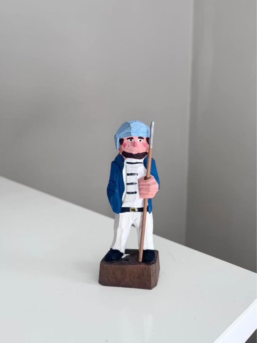Carved Wooden Sailor Figurine Coastal Decor
